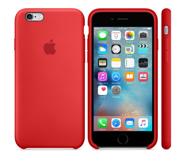 Apple iPhone 6s Silicone Case czerwony - 259192 - zdjęcie 3